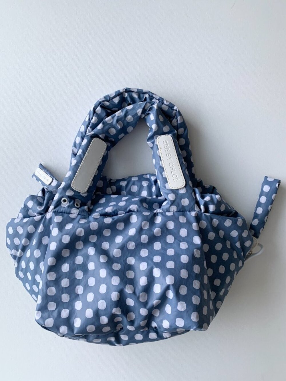 See by Chloe Nylon Blue puffer hand bag